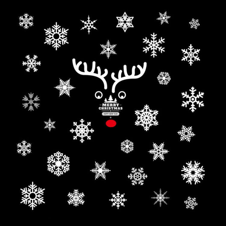 Christmas Window Decoration Poster Santa Claus Elk Snowflake Glass Wall Stickers, Style: SD-2210 ...