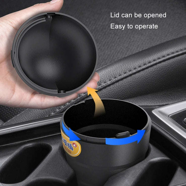 SHUNWEI SD-1610 Universal Car Trash Can Auto Organizer Storage Box(Black)