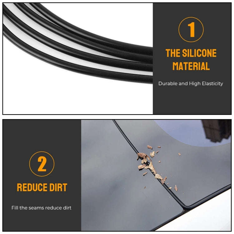 For Tesla Model 3 3m Skylight Sealing Waterproof Strips Windshield Noise Reduction Sound Isolatio...