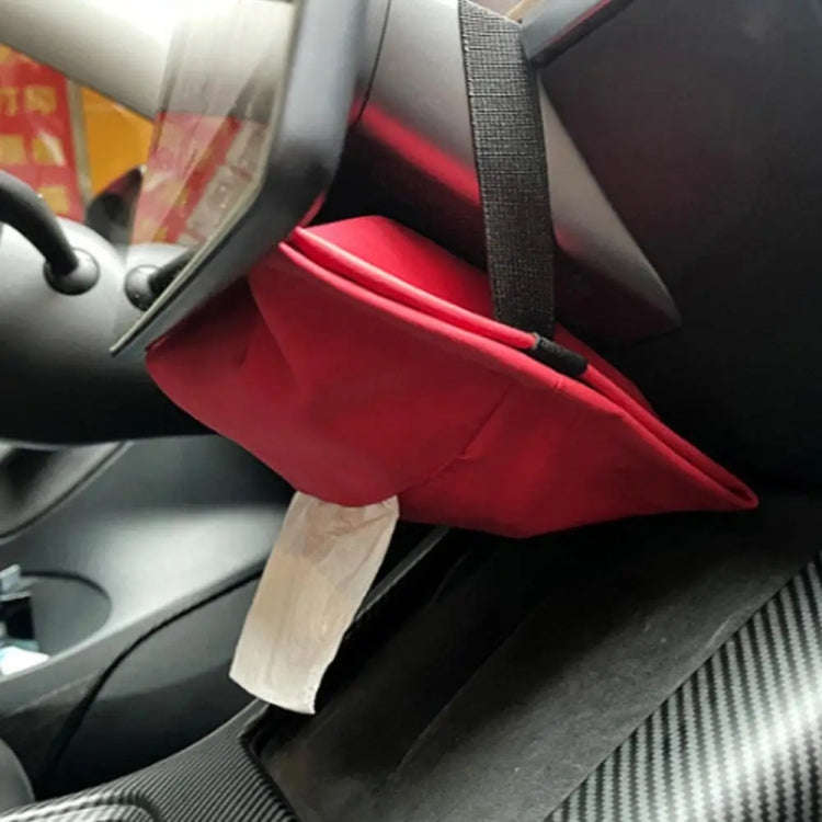 For Tesla Model 3 / Y Car Seat Central Control Screen Tissue Box Tissue Storage Bags, Color: Brown