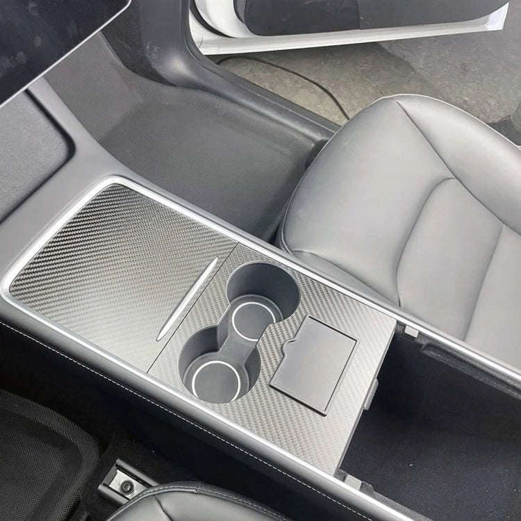 For Tesla Model 3 / Y Carbon Fiber Center Panel Protective Film Anti-Scratch Car Interior(Matte)