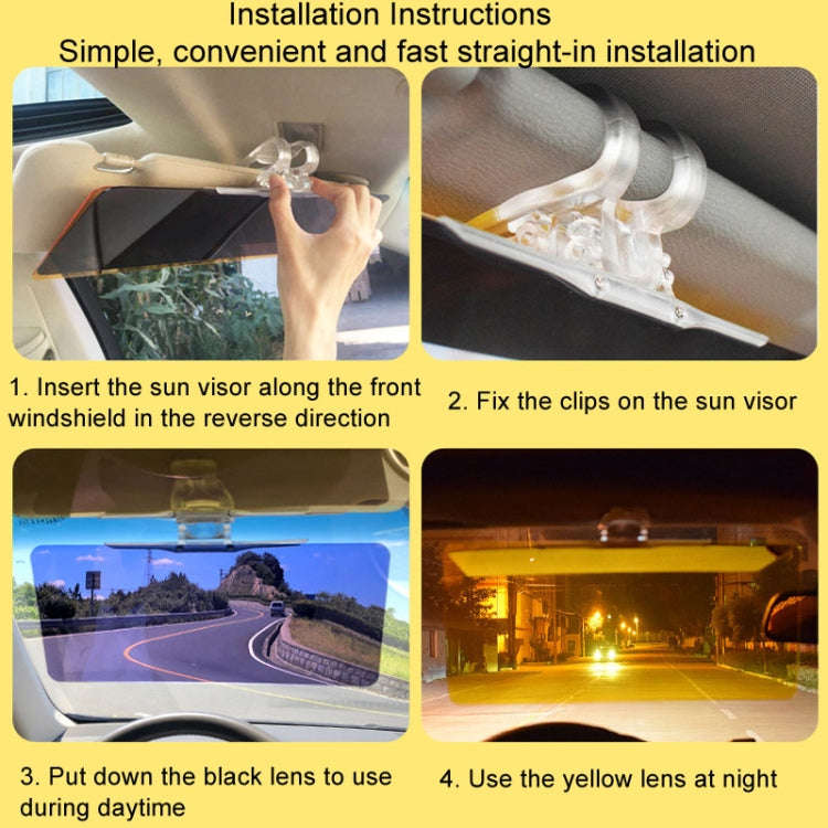 SHUNWEI SD-2301 Car Sun Visor Day Night Anti Glare Visor Adjustable Visor Protection(Yellow)