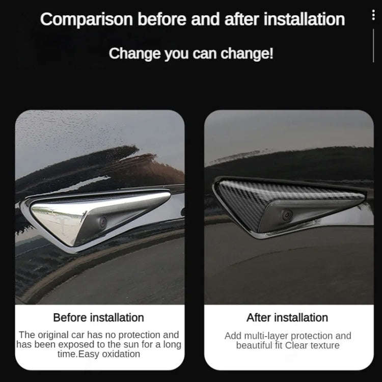 For Tesla Model 3/Y/X/S 17-23 Camera Side Protective Cover Y-Type Lens Hood, Color: Matt Black