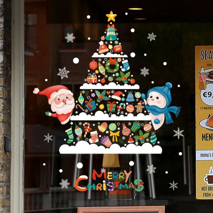 30x45cm Christmas Static Wall Stickers Glass Window Christmas Decoration Poster, Style: SDJ2302
