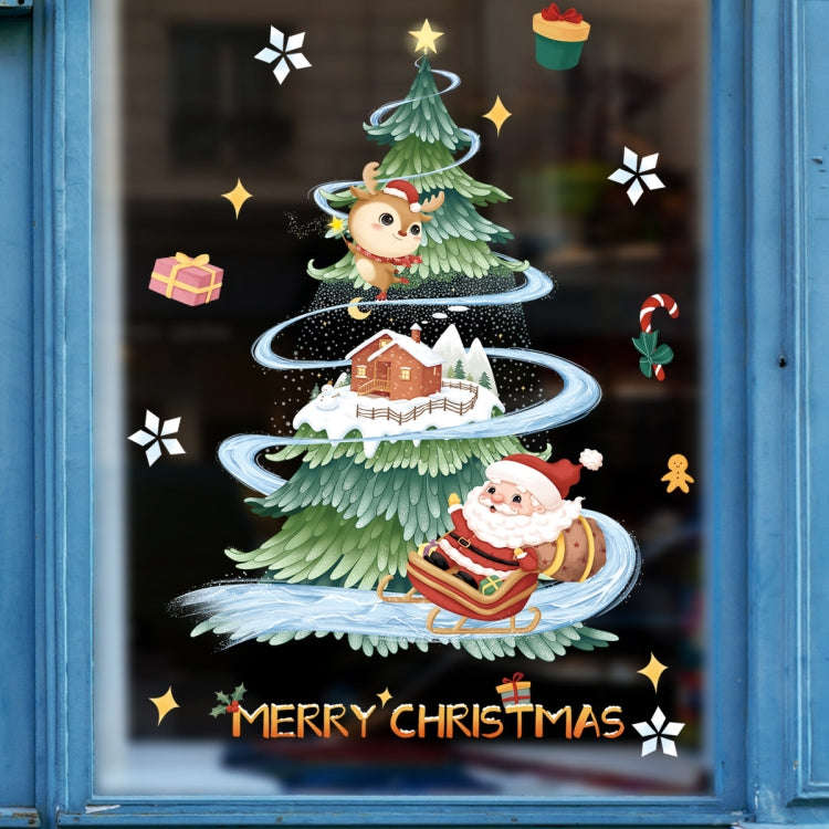 30x45cm Christmas Static Wall Stickers Glass Window Christmas Decoration Poster, Style: SDJ2304