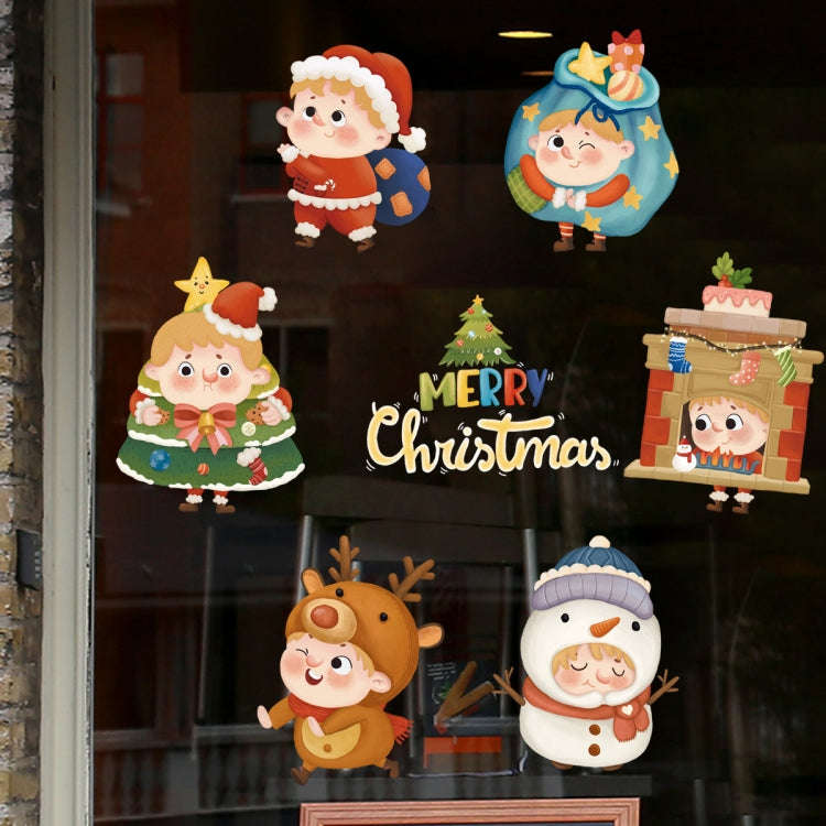 30x45cm Christmas Static Wall Stickers Glass Window Christmas Decoration Poster, Style: SDJ2315