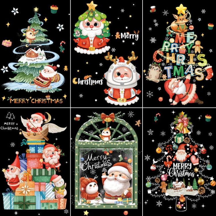 30x45cm Christmas Static Wall Stickers Glass Window Christmas Decoration Poster, Style: SDJ2304