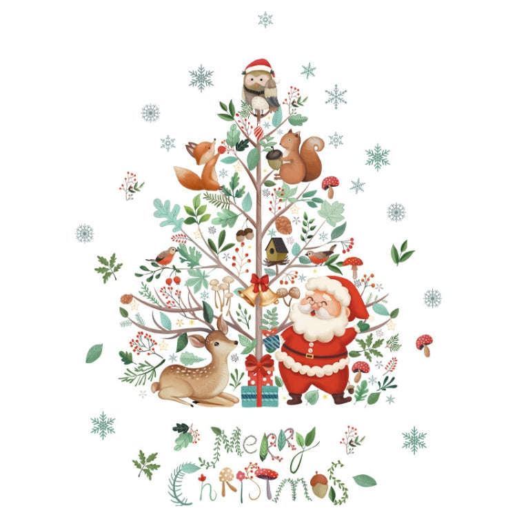 30x45cm Christmas Static Wall Stickers Glass Window Christmas Decoration Poster, Style: SDJ2306