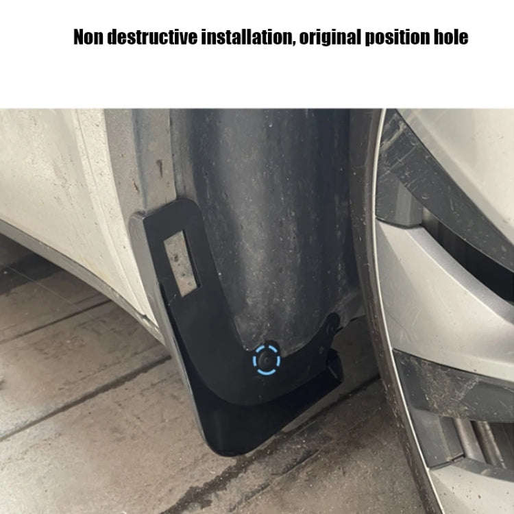 For Tesla Model Y Car Punch-Free Front And Rear Wheel Soft Rubber Mudguards, Style: Carbon Fiber