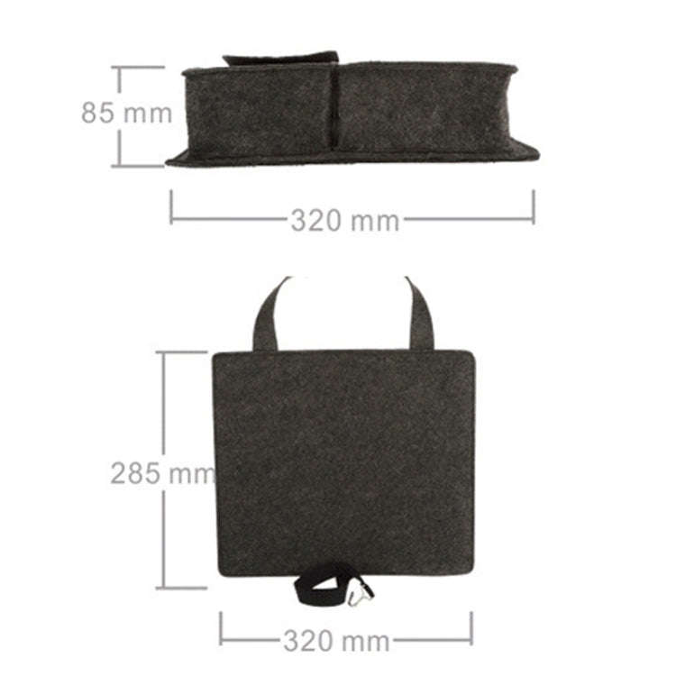 Felt Car Storage Bag Car Back Seat Hanging Organizer Bag(Beige)