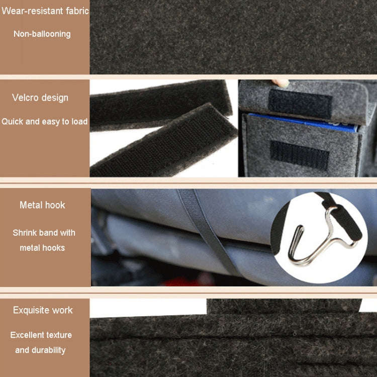 Felt Car Storage Bag Car Back Seat Hanging Organizer Bag(Light Gray)
