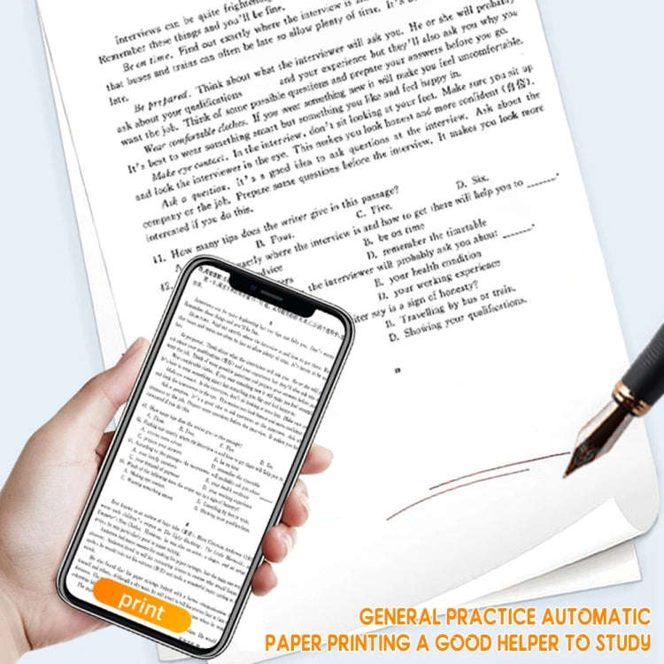 Small A4 Home Office Portable Inkless Printing Thermal Paper, Model: 200pcs Thermal Paper