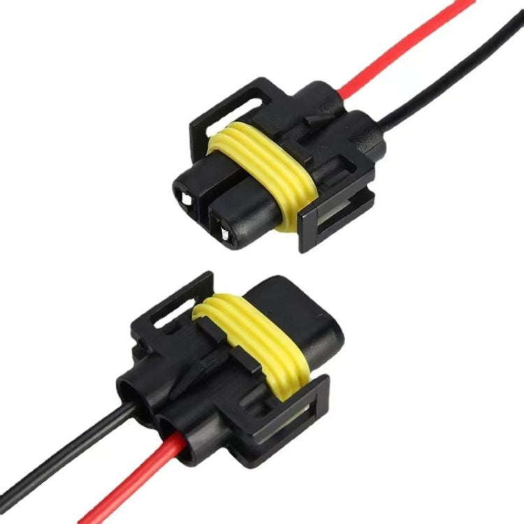 1pair For 9006 Car Headlight Socket Light Holder Plug With Cable