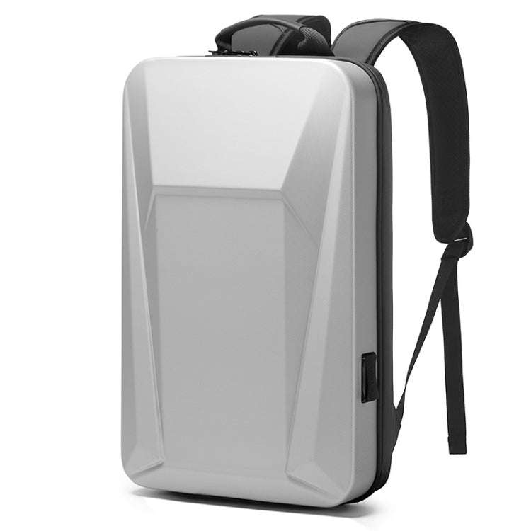 BANGE BG-7682 Laptop Duffel Bag Mens Business Technology Hard Shell Backpack(Silver)