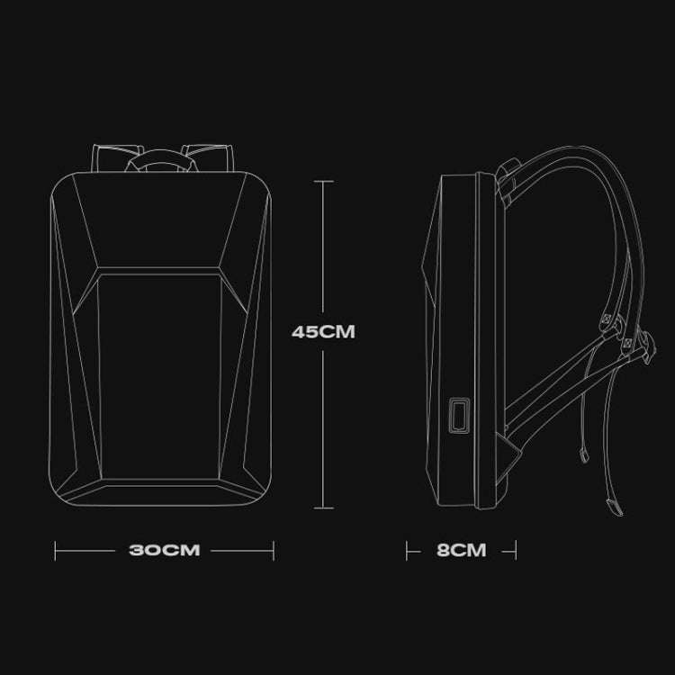BANGE BG-7682 Laptop Duffel Bag Mens Business Technology Hard Shell Backpack(Black)