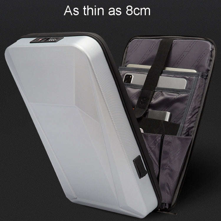 BANGE BG-7682 Laptop Duffel Bag Mens Business Technology Hard Shell Backpack(Silver)