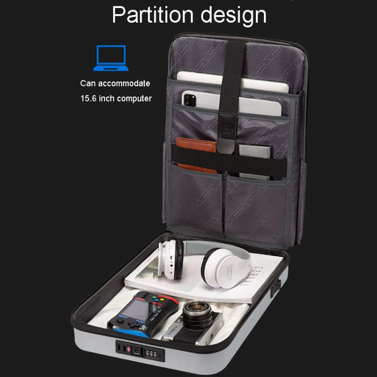 BANGE BG-7682 Laptop Duffel Bag Mens Business Technology Hard Shell Backpack(Silver)