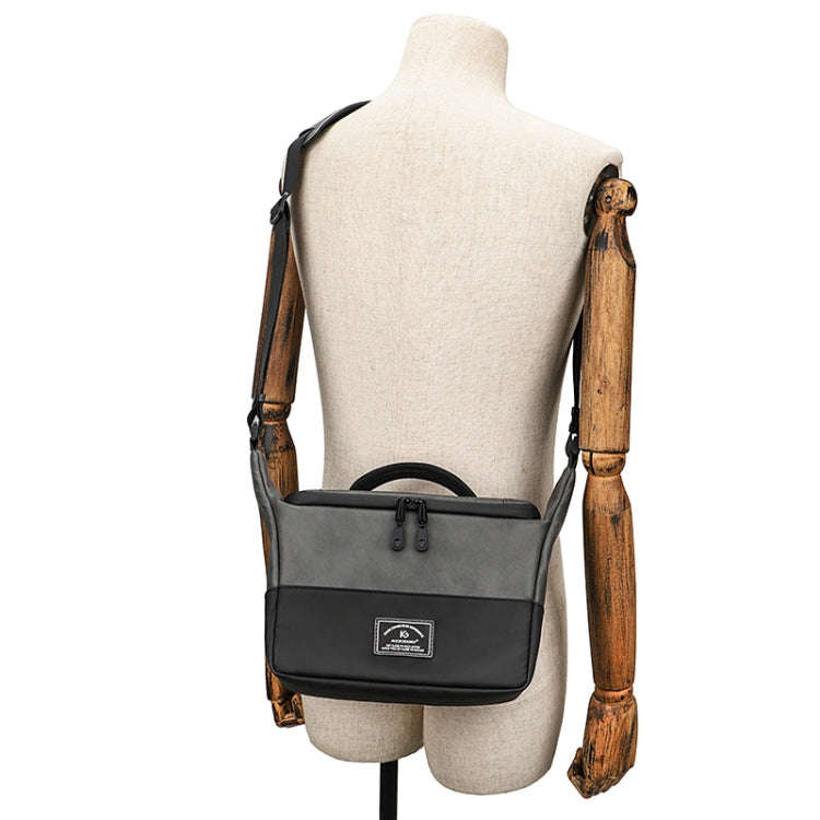 PU Leather Shoulder Crossbody Photography Bag SLR Camera Bag Lens Storage Bag(Brown)