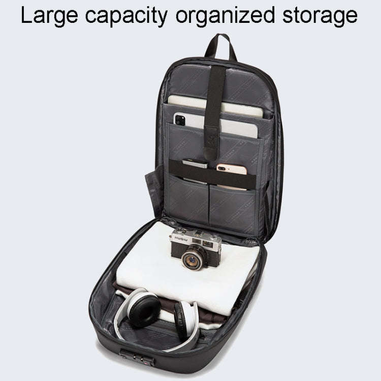 BANGE BG-7251 Mens Business Double-Shoulder Laptop Bag Large Capacity Waterproof Backpack(Gray)
