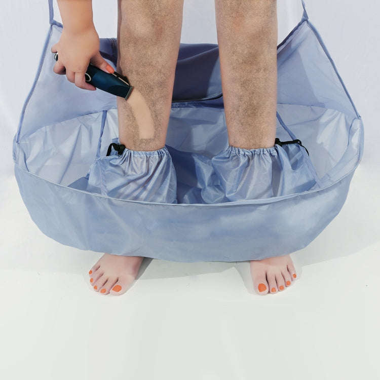 Leg Shaving Cape Foldable Body Hair Shaved Bib For Adult(Grey)