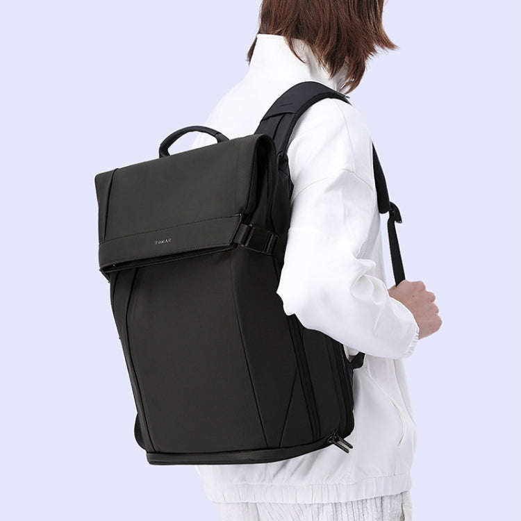 BANGE BG-7700 Large Capacity Mens Casual Double-Shoulder Backpack Student Computer Book Bag(Black)