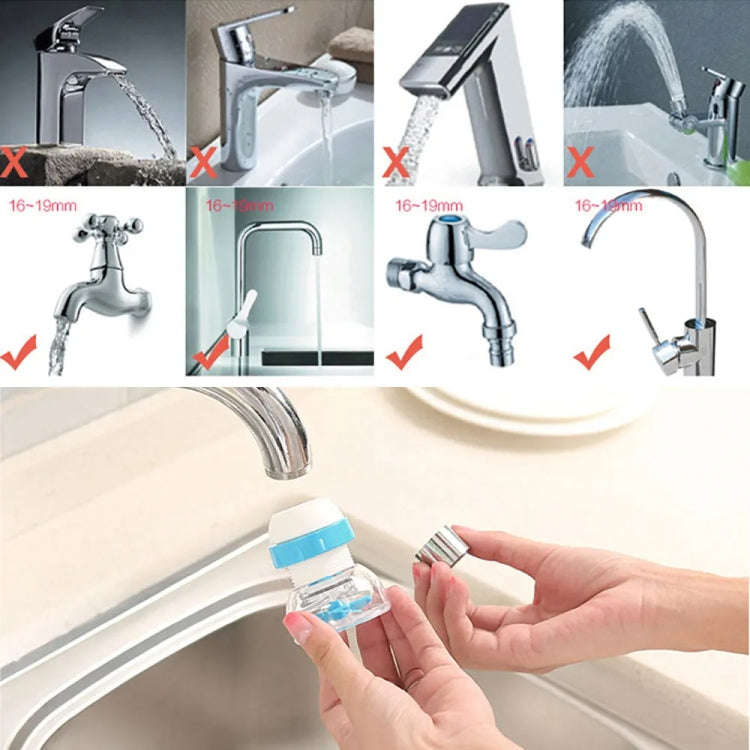Kitchen Faucet Rotatable Filter Anti-Splash Water Saver Filter, Random Color Delivery(1 Generation)