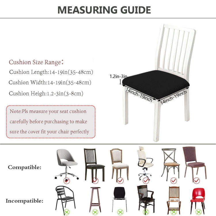 Diamond Plaid Jacquard Chair Cushion Cover Hotel Restaurant Dining Table Chair Cover(Dark Gray)