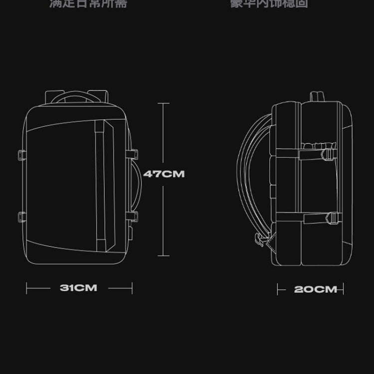 BANGE BG-2892 Mens Business Double-Shoulder Backpack Large Capacity Traveling Computer Bag(Black)