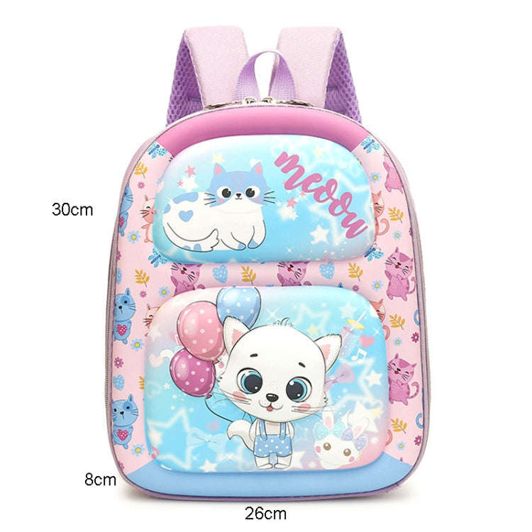 Kindergarten Cartoon School Bag 3D Hard Shell Children Shoulder Backpacks(Bear)