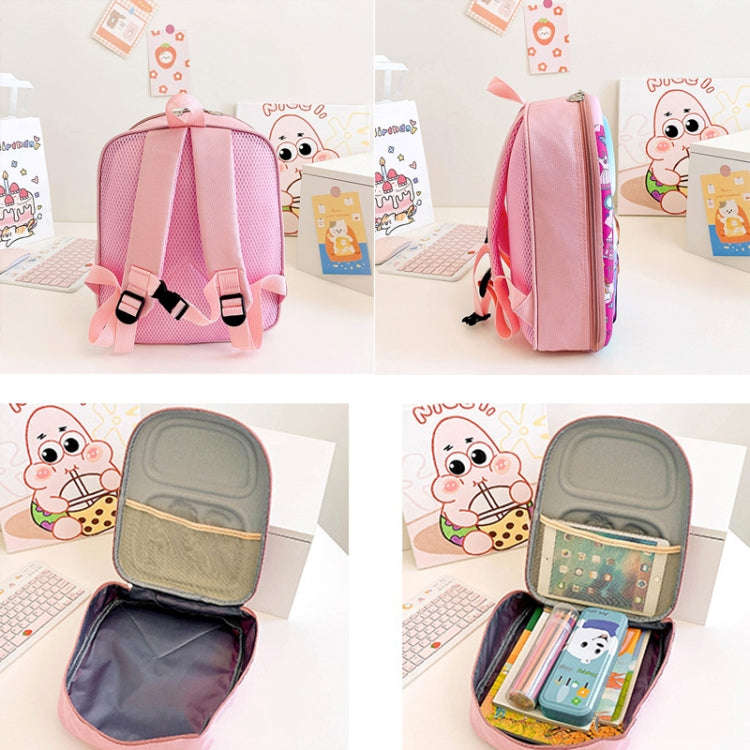 Kindergarten Cartoon School Bag 3D Hard Shell Children Shoulder Backpacks(Bear)