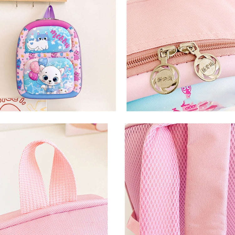 Kindergarten Cartoon School Bag 3D Hard Shell Children Shoulder Backpacks(Bear)