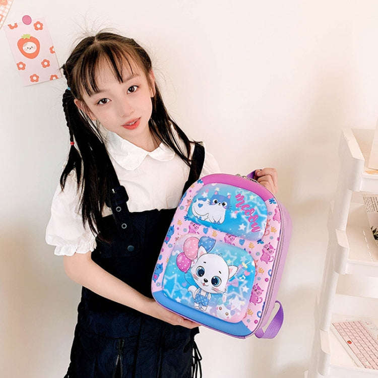 Kindergarten Cartoon School Bag 3D Hard Shell Children Shoulder Backpacks(Bear)