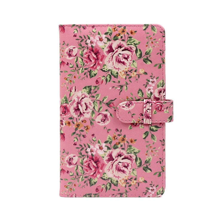 For Polaroid Mini11 3 Inch PU Photo Album Bank Card Stamp Storage Album, Pattern: Pink Bottom Rose