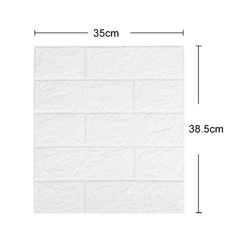 3mm Thickness 35x38.5cm 3D Self-Stick Wallpaper Soft Wrapping Waterproof Wall Sticker(Black)