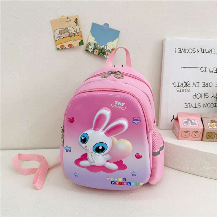 Children Kindergarten School Bag Cartoon Cute Hard Shell Shoulder Bag, Style: Rabbit (Pink)