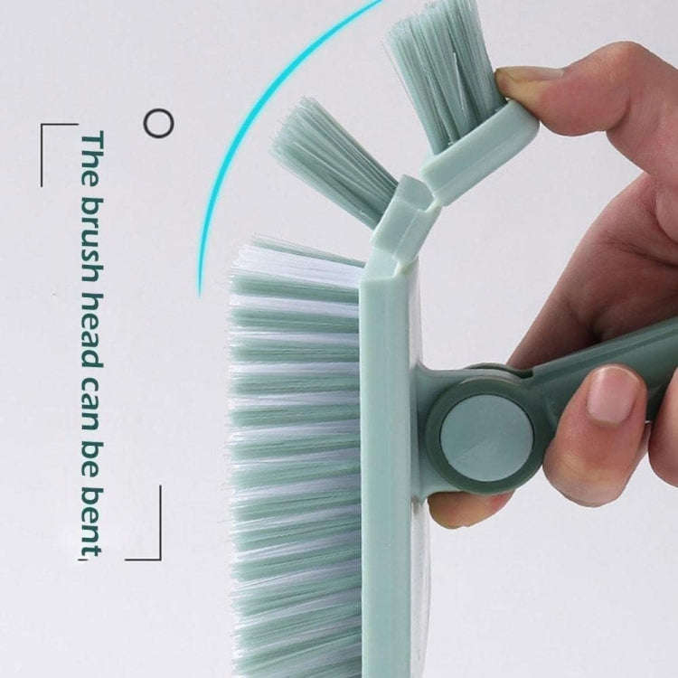 Triangular Floor Brush Long Handle Stiff Bristle Corner Crevice Brush(Light Blue)