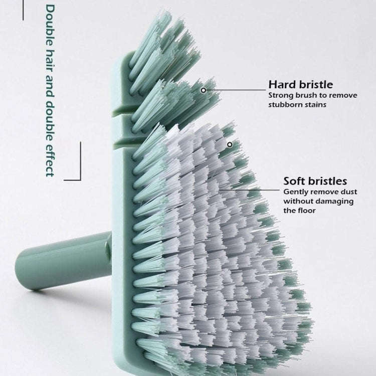 Triangular Floor Brush Long Handle Stiff Bristle Corner Crevice Brush(Light Blue)