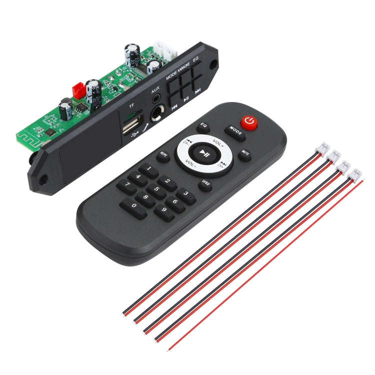 80W 12V Bluetooth MP3 Decoder Board With Power Amplifier Color Screen Call Recording, Model: Big ...