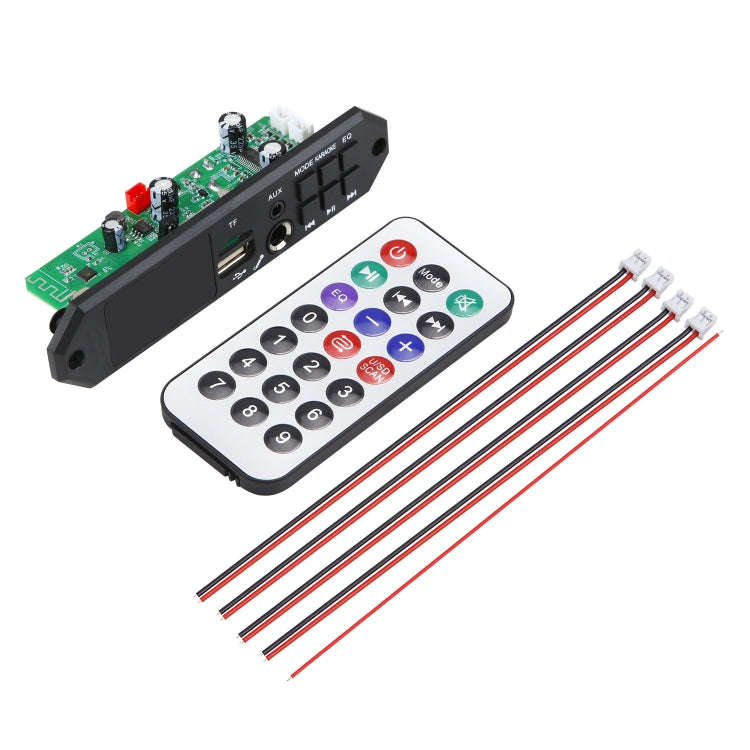 80W 12V Bluetooth MP3 Decoder Board With Power Amplifier Color Screen Call Recording, Model: Smal...