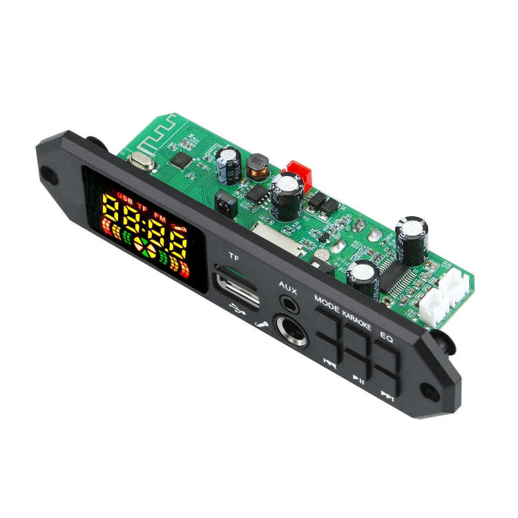 80W 12V Bluetooth MP3 Decoder Board With Power Amplifier Color Screen Call Recording, Model: Smal...