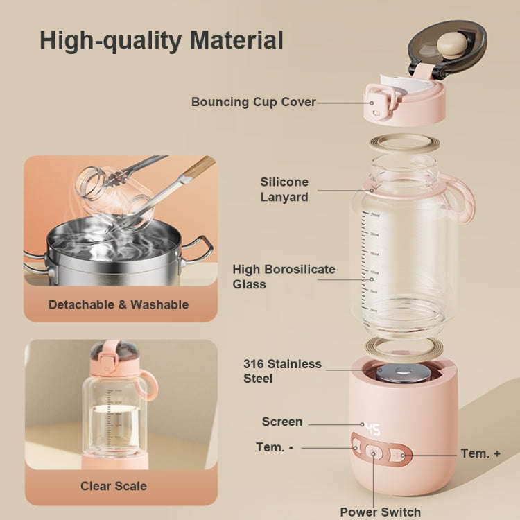 250ml Wireless Instant Water Warmer Electric Kettle for Baby Formula With 15000 mAh Battery Capac...