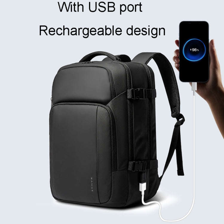 BANGE BG-7690 Mens Business Double-Shoulder Backpack Large Capacity Waterproof Traveling Computer...