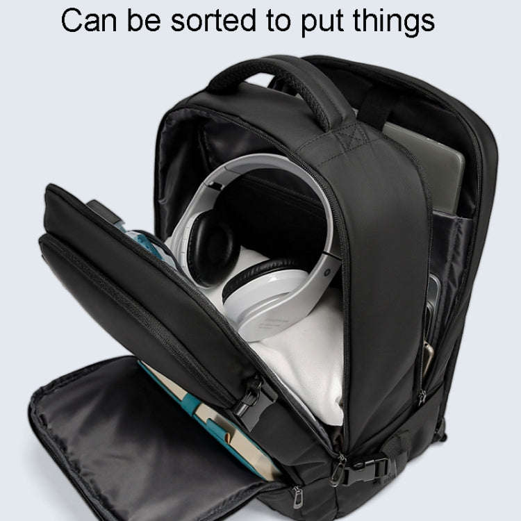 BANGE BG-7690 Mens Business Double-Shoulder Backpack Large Capacity Waterproof Traveling Computer...