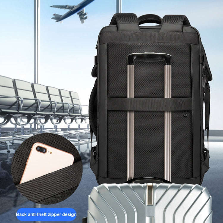 BANGE BG-1909 Small Mens Outdoor Double-Shoulder Backpack Waterproof Traveling Computer Bag(Black)