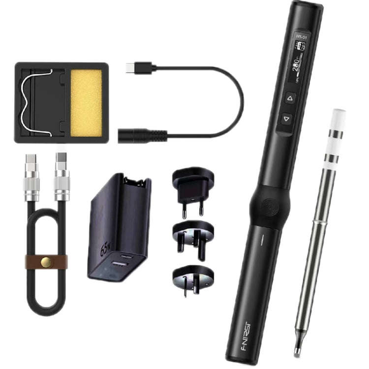 FNIRSI 9pcs/ Set Mini Soldering Station Digital Display Constant Temperature Smart Soldering Iron...