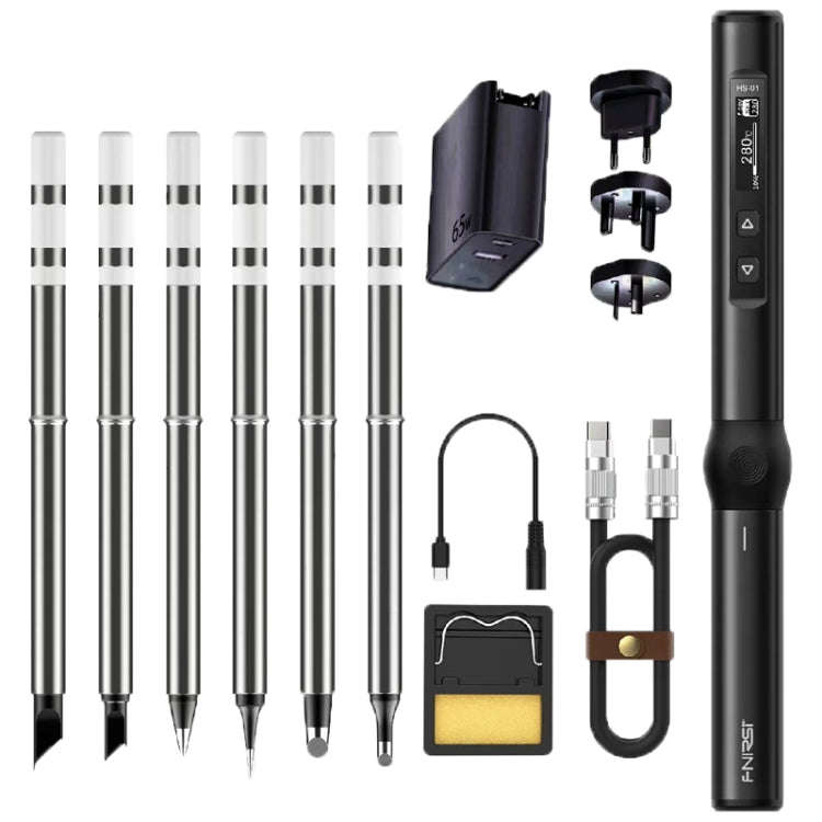 FNIRSI 14pcs/ Set Mini Soldering Station Digital Display Constant Temperature Smart Soldering Iro...