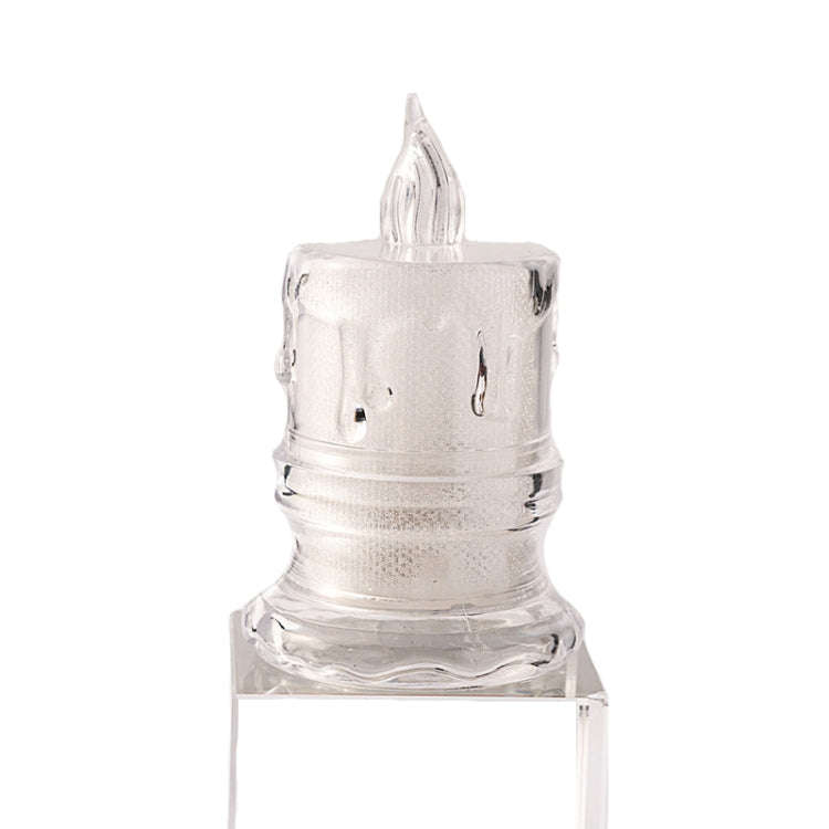 4.7x8cm With Base LED Transparent Glowing Candle Lights Simulation Electronic Candle