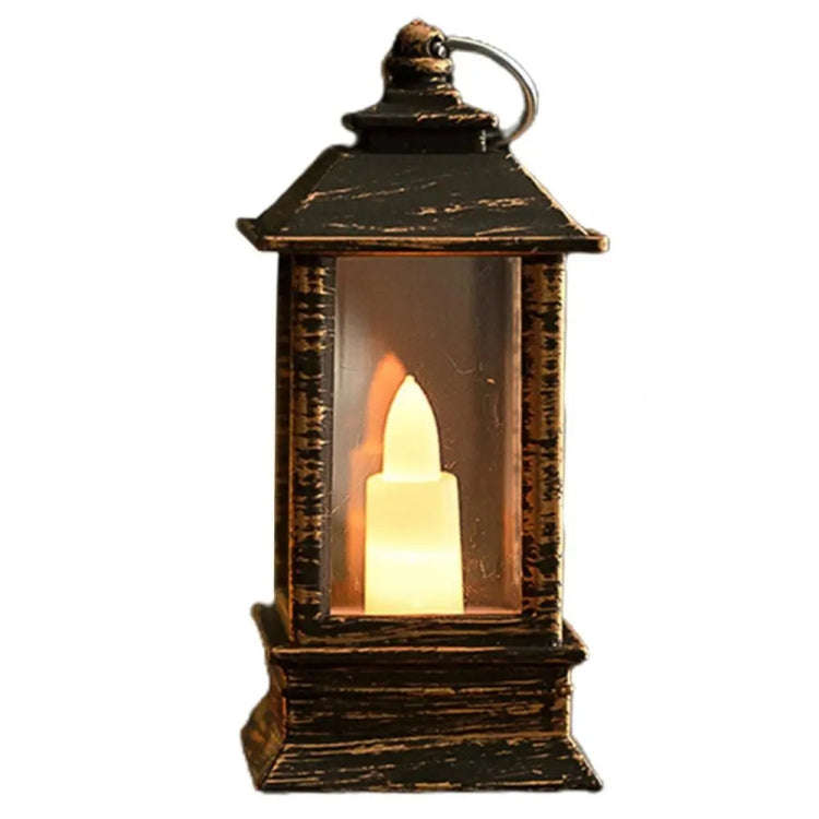 LED Electronic Candlelight Christmas Decoration Retro Mini Horse Lantern(Copper Color)