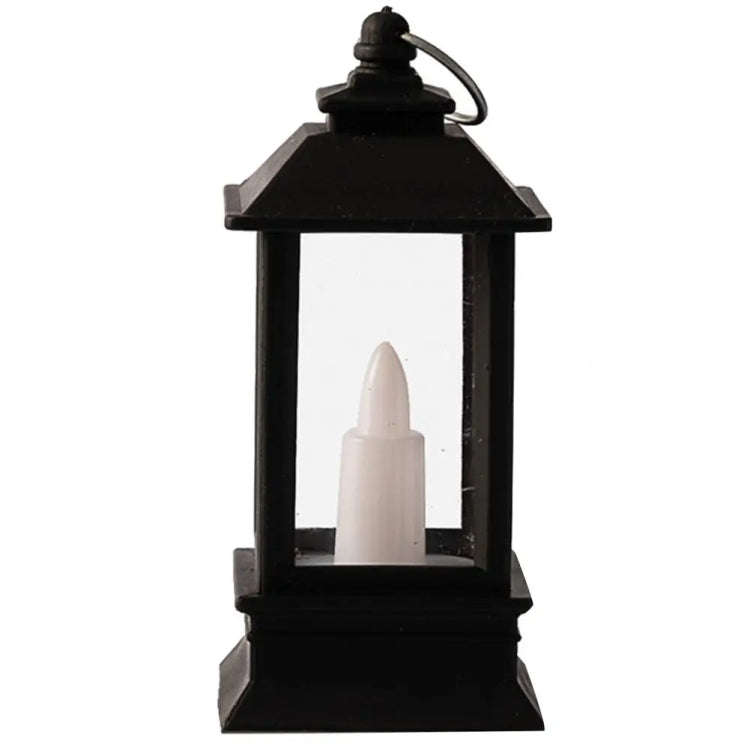 LED Electronic Candlelight Christmas Decoration Retro Mini Horse Lantern(Black)