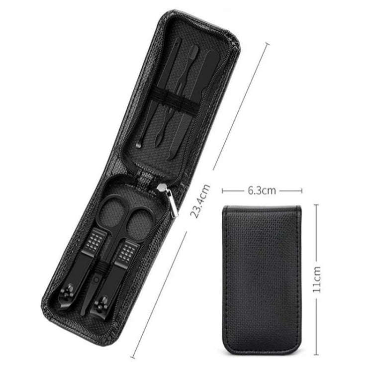 6pcs /Set Portable Nail Clipper Kit Household Nail Clipper Pedicure Tools, Color: Dark Green